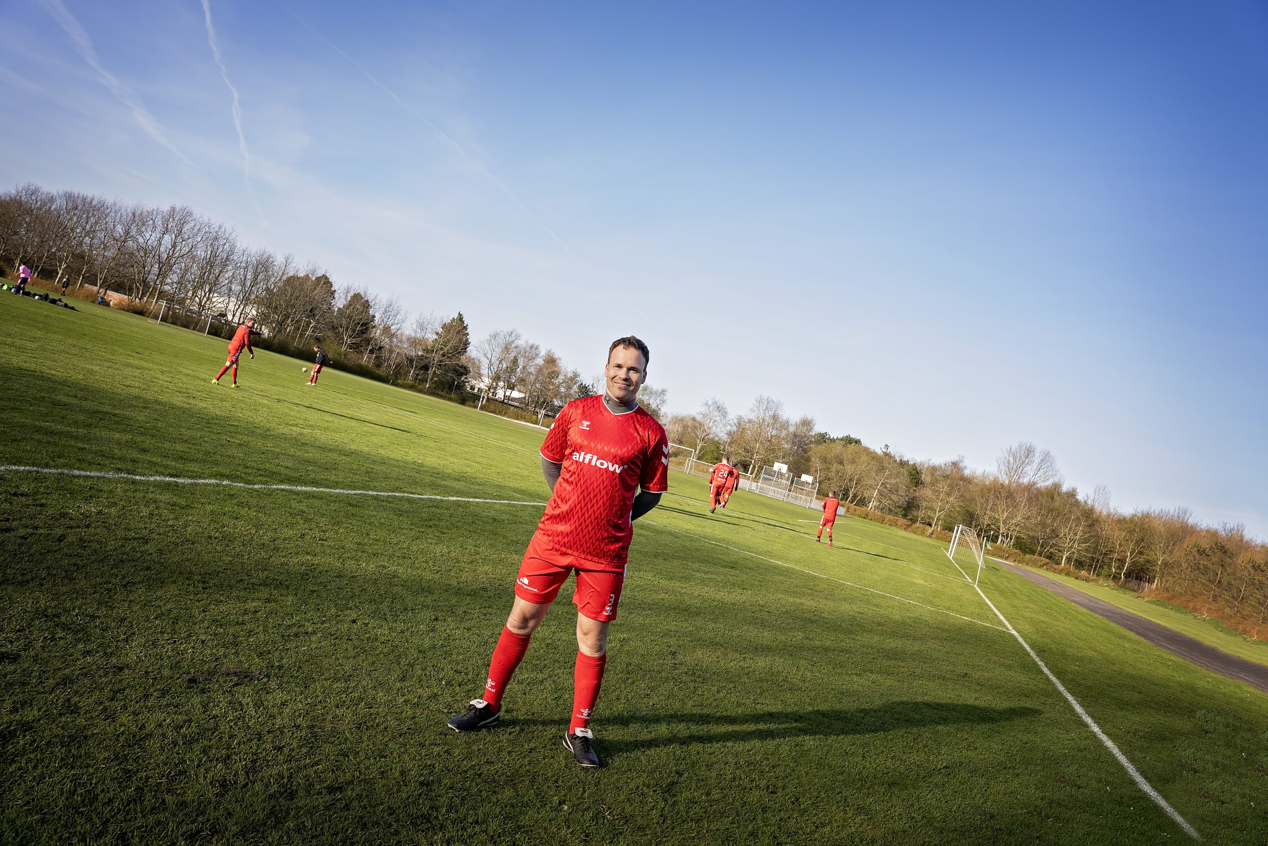 Peter and his football team are one of those who have received funding from Alflow's employee pool